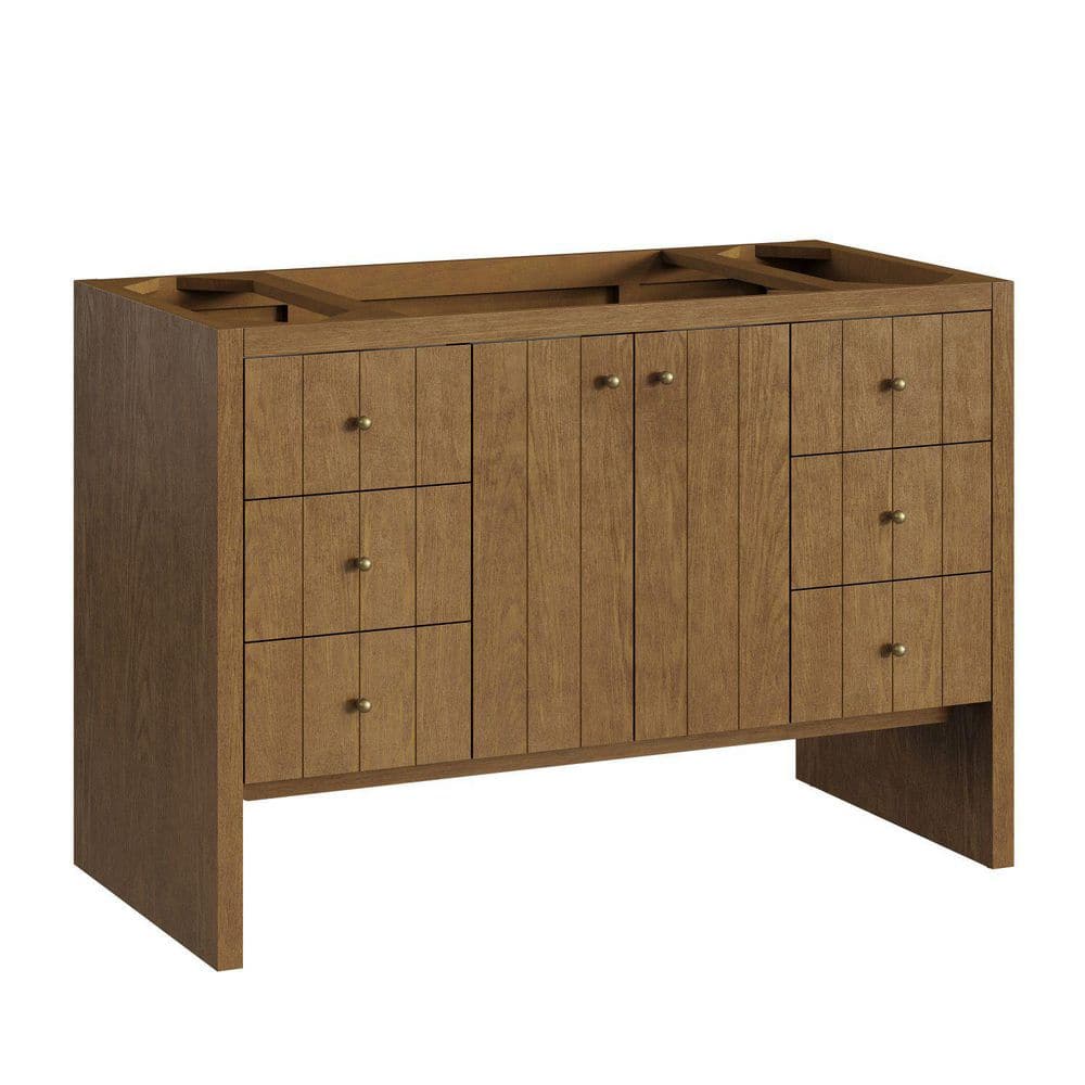 Hudson 47.9 in. W x 23.1 in. D x 33.0 in. H Single Bath Vanity Cabinet Without Top in Honey Oak price history on PriceWatchPro