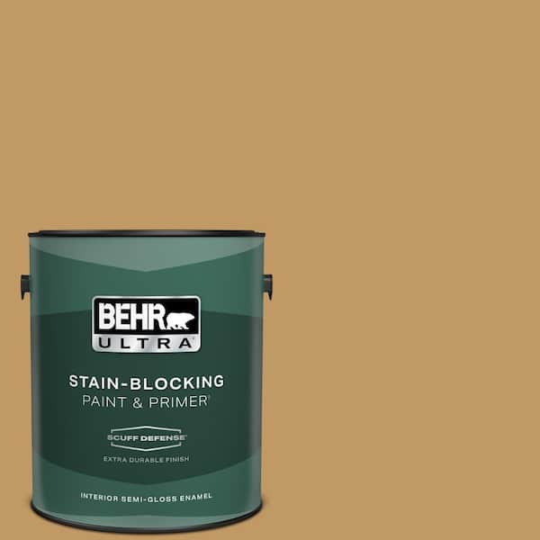 BEHR ULTRA 1 gal. #310F-5 Donegal Tweed Extra Durable Semi-Gloss Enamel Interior Paint & Primer