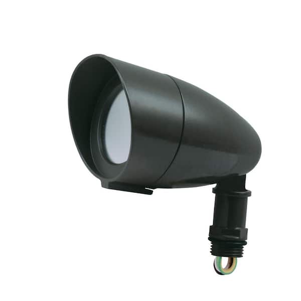 Commercial Electric 7Watt 550 Lumens CE Hardwired Bronze Integrated LED Landscape Flood Light