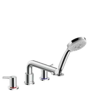 Talis S 2-Handle Deck Mount Roman Tub Faucet with Hand Shower in Chrome
