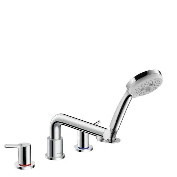 Hansgrohe Talis S 2-Handle Deck Mount Roman Tub Faucet with Hand Shower in Chrome