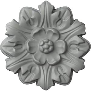 7-5/8" x 1" Emery Leaf Urethane Ceiling Medallion, Primed White