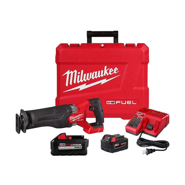 Milwaukee M18 FUEL 18V Lithium-Ion Brushless Cordless SAWZALL Reciprocating Saw Kit with 8Ah Battery