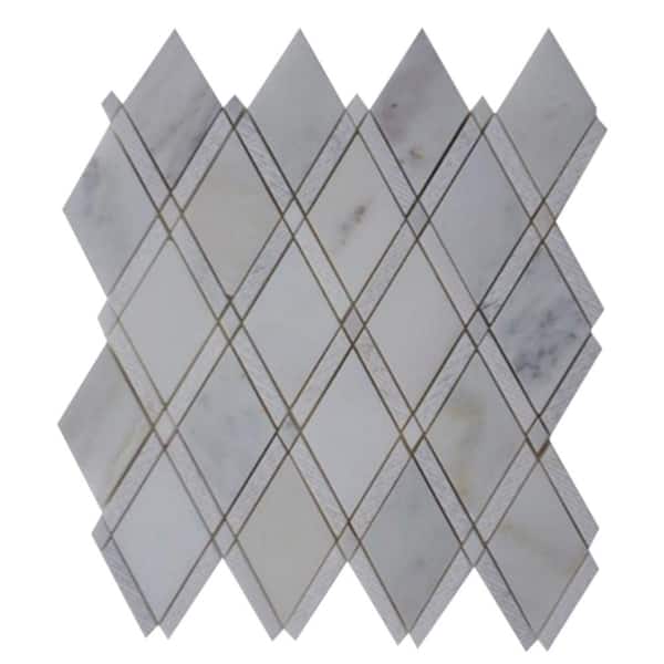 Ivy Hill Tile Grand Textured Asian Statuary 3 in. x 6 in. Polished Marble Tile Sample