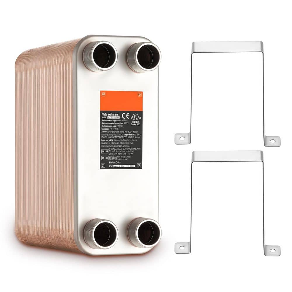 Heat Exchanger 5 x 12 in. 100 Plates Brazed Plate Heat Exchanger 316L Stainless Steel Water To Water Heat Exchanger price history on PriceWatchPro