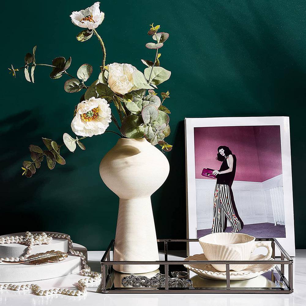 9.45 in. W x 14.17 in. L Rectangular Glass Smoky Black Decorative Trays Van