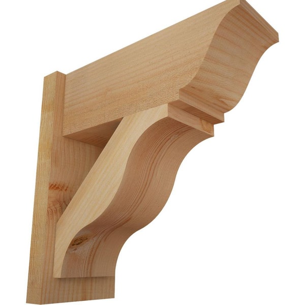 Ekena Millwork 8 in. x 20 in. x 20 in. Douglas Fir Fuston Traditional Rough Sawn Outlooker