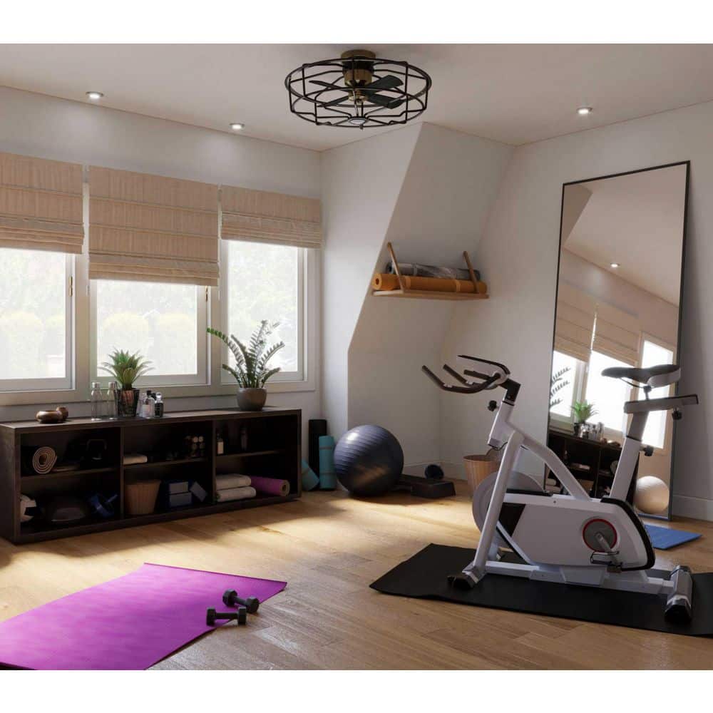 Loring 33" Black Industrial Ceiling Fan with Remote and Light