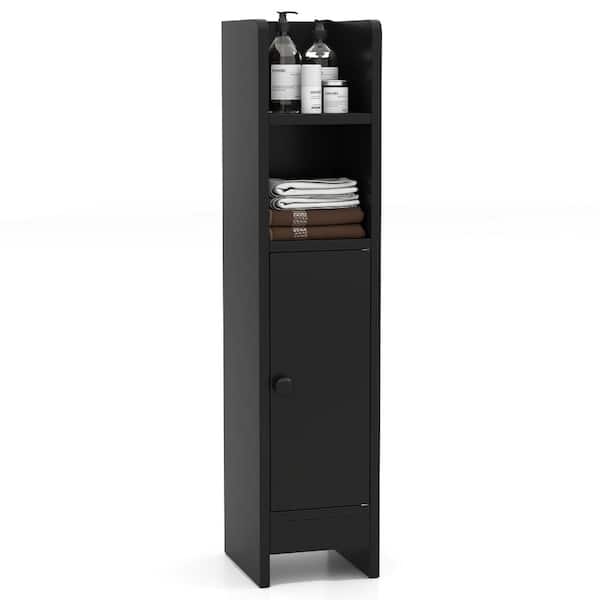 Slim Corner Bathroom Cabinet with Door and Adjustable Shelf