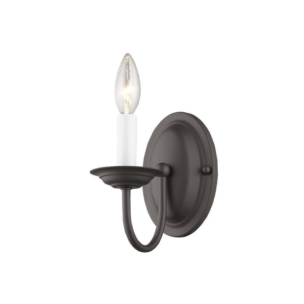 Traditional Bronze Direct Wired 7'' Dimmable Wall Sconce