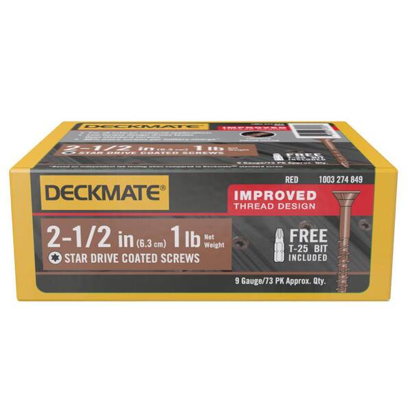 DECKMATE #9 x 2-1/2 in. Star Flat-Head Wood Deck Screw 10 lbs.-Box