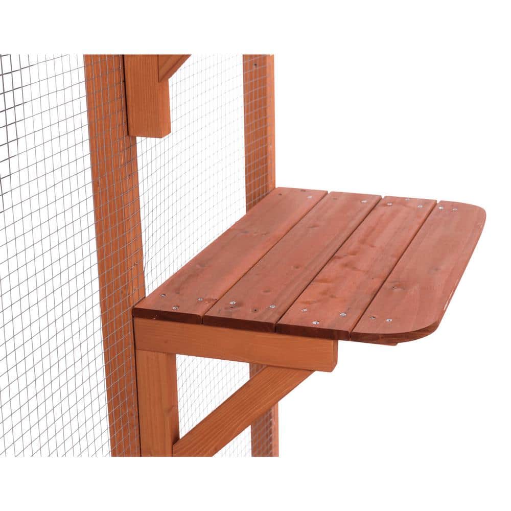 Large Wooden Outdoor Cat Sanctuary with Platforms