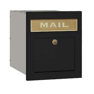 4100 Series 11.5 in. W x 13.25 in. H x 15.75 in. D Black Locking Plain Door Cast Aluminum Column Mailbox