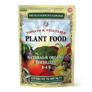 Old Farmer's Almanac 2.25 lbs. Organic Tomato and Vegetable Plant Food Fertilizer, Covers 250 sq. ft.