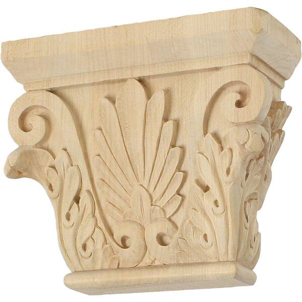 Ekena Millwork 2-1/2 in. x 6-1/2 in. x 5-1/2 in. Unfinished Lindenwood Small Chesterfield Corbel