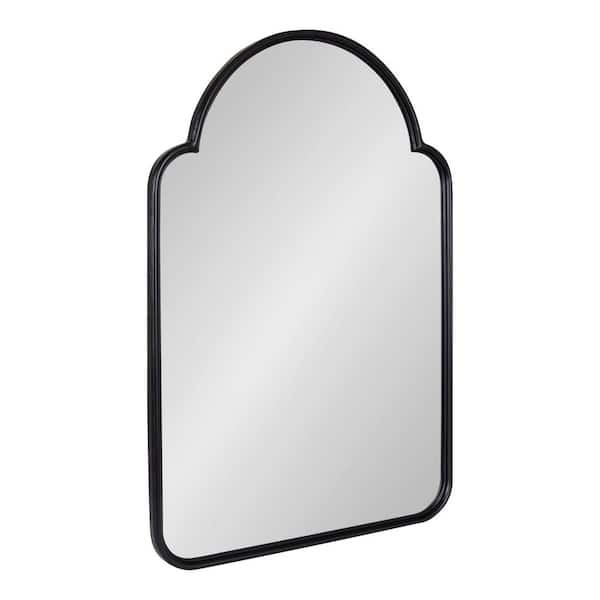 Kate and Laurel Arthell 24.00 in. W x 36.00 in. H Black Arch Decorative Wall Mirror