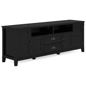 Burlington Black 72 inch TV Media Stand For TVs up to 80 inches
