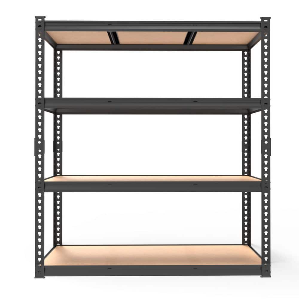 4 Tiers Steel Adjustable Garage Storage Shelving Unit in Black (48.03 in. W x 60.43 in. H x 17.72 in. D) price history on PriceWatchPro