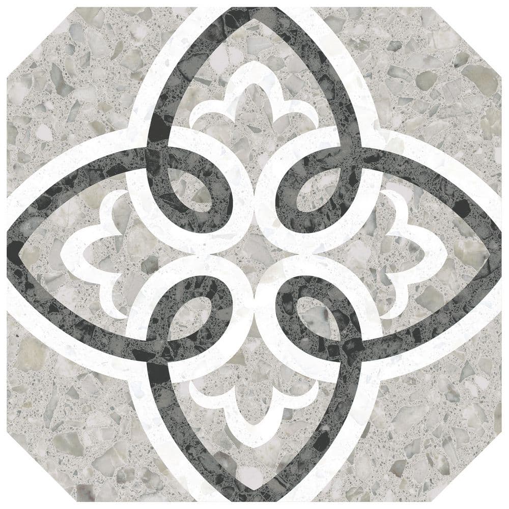 Riviera Octagon Garde Gris 8 in. x 8 in. Porcelain Floor and Wall Tile (10.75 sq. ft. /Case) product image for price tracking