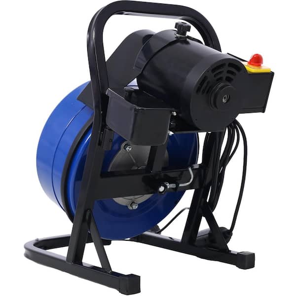 Electric Drain Auger 60 ft. x 1/2 in. Drain Cleaner Machine with 4-Cutter  and Foot Switch for 1 in. to 4 in. Pipe GL-W46591779 - The Home Depot