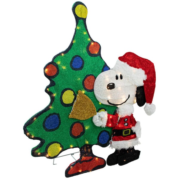 Northlight LED Lighted Animals Peanuts Snoopy and Christmas Tree