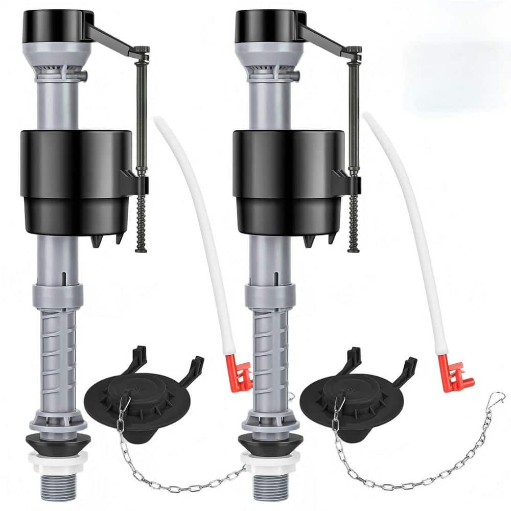 2-Pack Universal Toilet Repair Kit for Inside Tank, Includes Adjustable Fill Valve and 2 in. Flapper in Black price history on PriceWatchPro