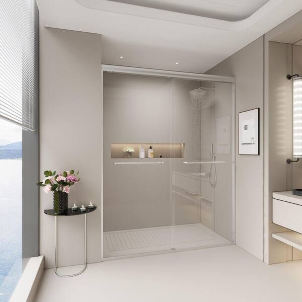 EAKYHOM 56 in. to 60 in. W x 72 in. H Double Sliding Semi