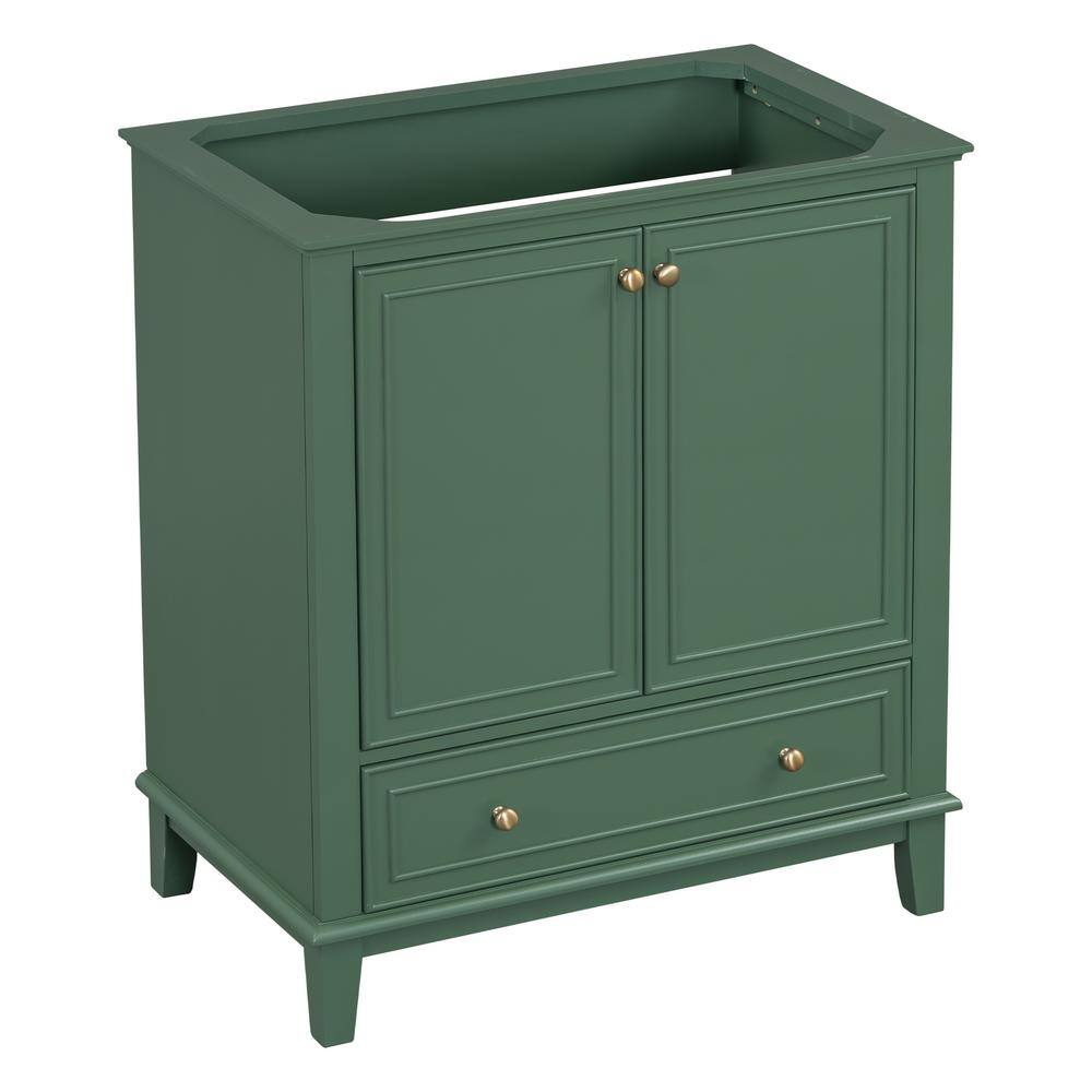 30 in. Modern Freestanding Bath Vanity Cabinet without Top with Storage Drawer and Adjustable Shelf in Dark Green price history on PriceWatchPro