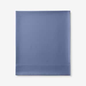 Legends Hotel Supima Cotton Wrinkle-Free Blue Dusk Sateen King/Cal King Flat Sheet