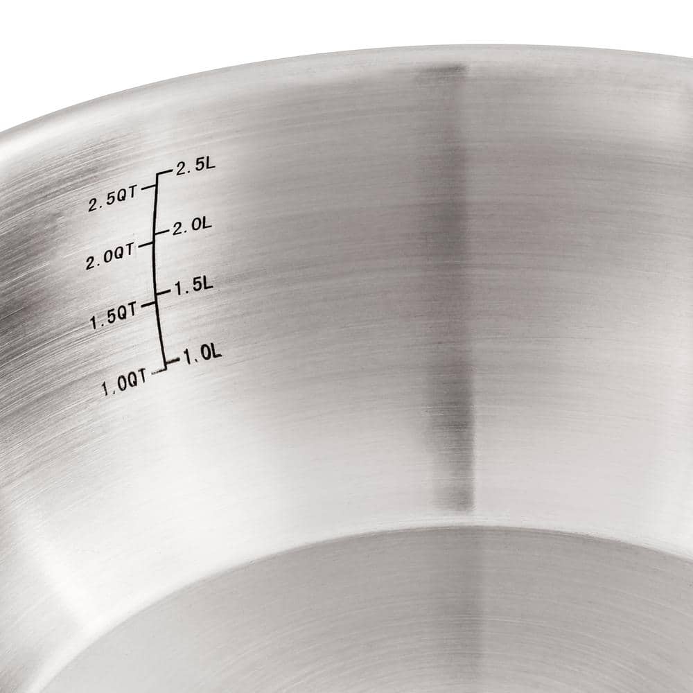 Belly Shape Stainless Steel 4-Piece Skillet and Saucepan Set