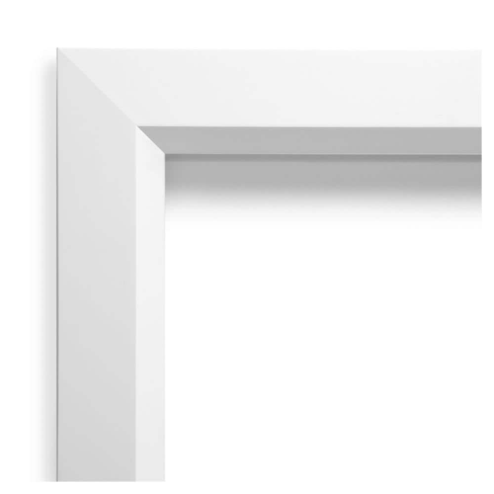 Blanco White and Grey Wood Framed Magnetic Memo Board