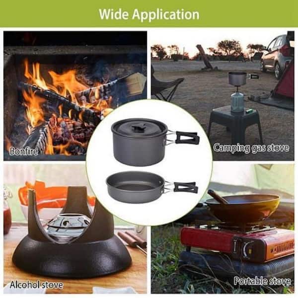 AIROKA Aluminum Alloy Non-Stick Medium Frying Pan with Folding Handle for  Outdoor Camping Picnic Hiking