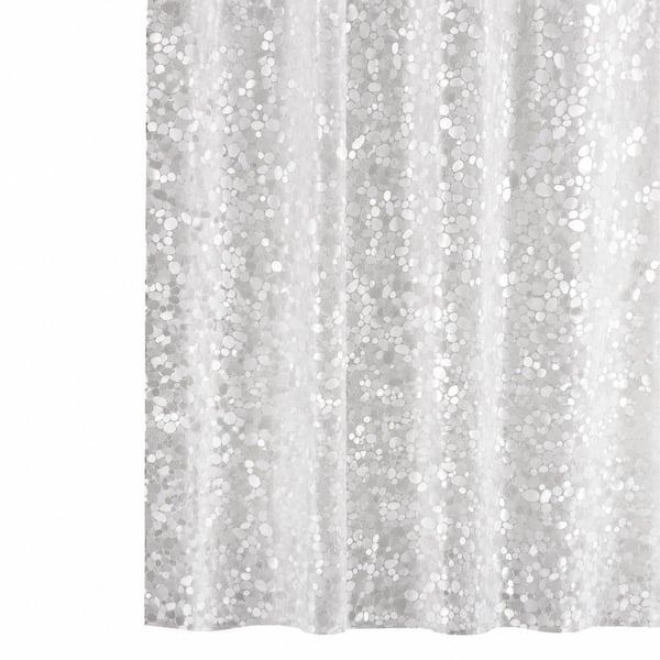 Waterproof 72 x 72 in Thick EVA Shower Curtain Liner with Heavy Duty Magnets and 3D Pebble Pattern Bottom