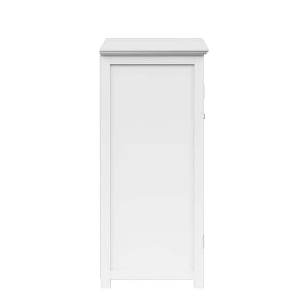 Connor 13.75 in. W x 26 in. D Floor Cabinet with 2-Glass Doors in White