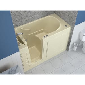 HD Series 30 in. x 60 in. Left Drain Quick Fill Walk-In Air Tub in Biscuit