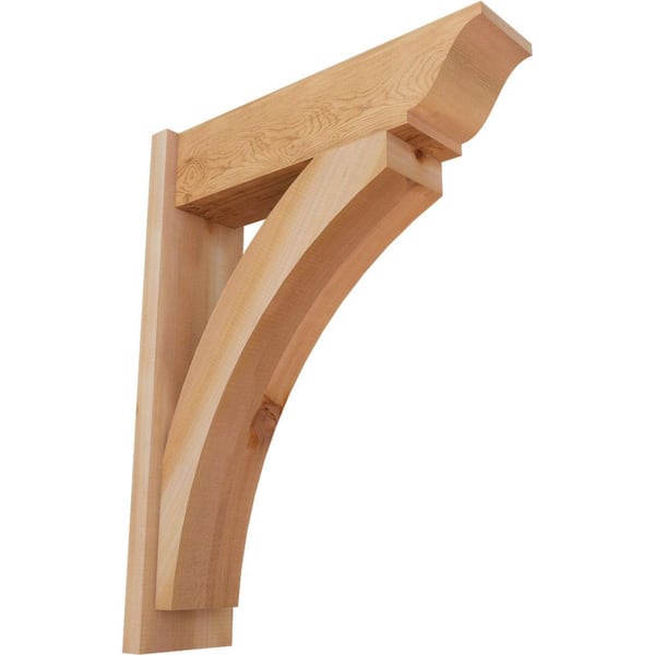 Ekena Millwork 8 in. x 34 in. x 26 in. Thorton Traditional Smooth Western Red Cedar Outlooker