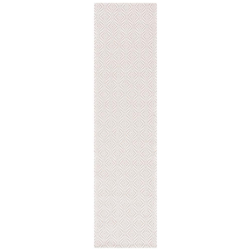 Augustine Boho-Mod Taupe & Cream Geometric Runner Rug - 2' x 8'
