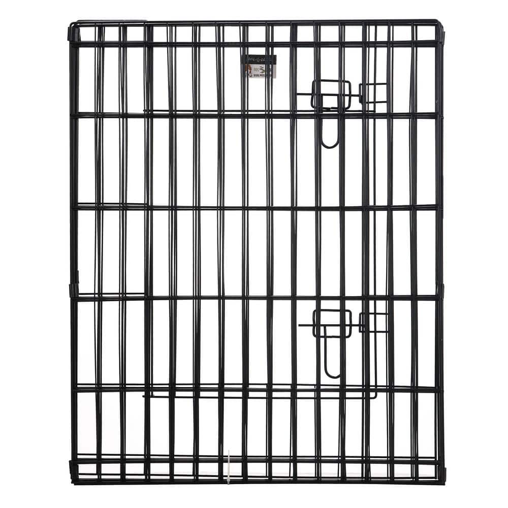 Black Heavy Gauge Metal Pet Playpen with Doggie Door