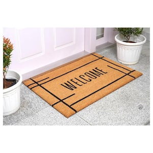 Modern Natural Welcome Doormat 3" x 6"