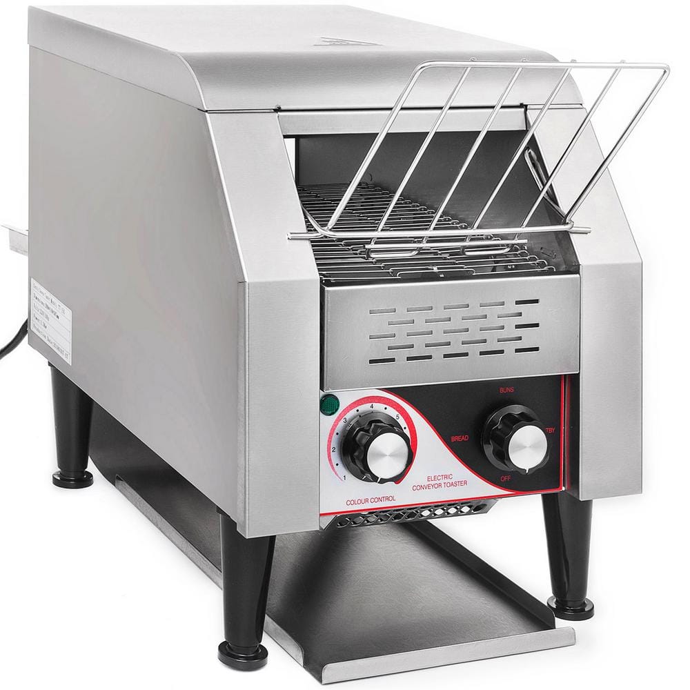 1340-Watt Commercial Conveyor Toaster Countertop Stainless Steel Heavy Duty Industrial Toasters with 7-Speed Options