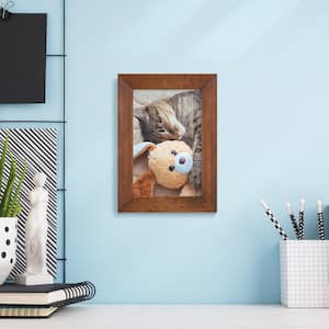 Grooved 4 in. x 6 in. Walnut Picture Frame
