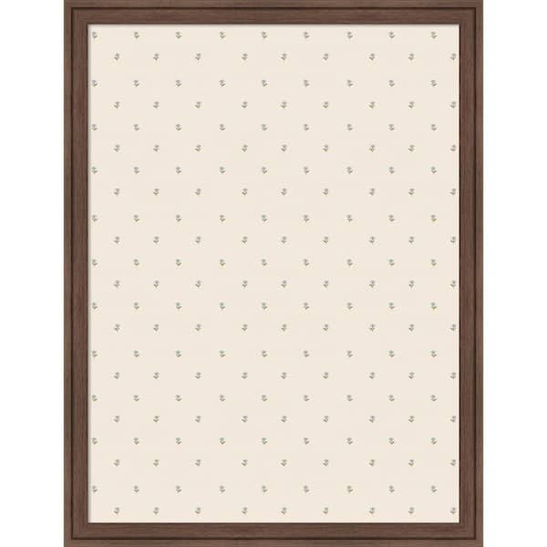 Florence 26 in. x 20 in. Brown Plastic Framed Canvas Magnetic Memo Board