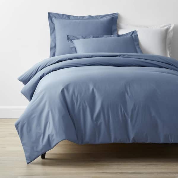 Company Cotton Percale Slate Blue Cotton Percale California King Sheet Set
