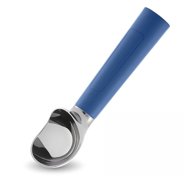 Blue Rechargeable Electric Heated Ice Cream Scoop with LED Display IP67 Waterproof 2 oz. for Hard Frozen Dessert Home