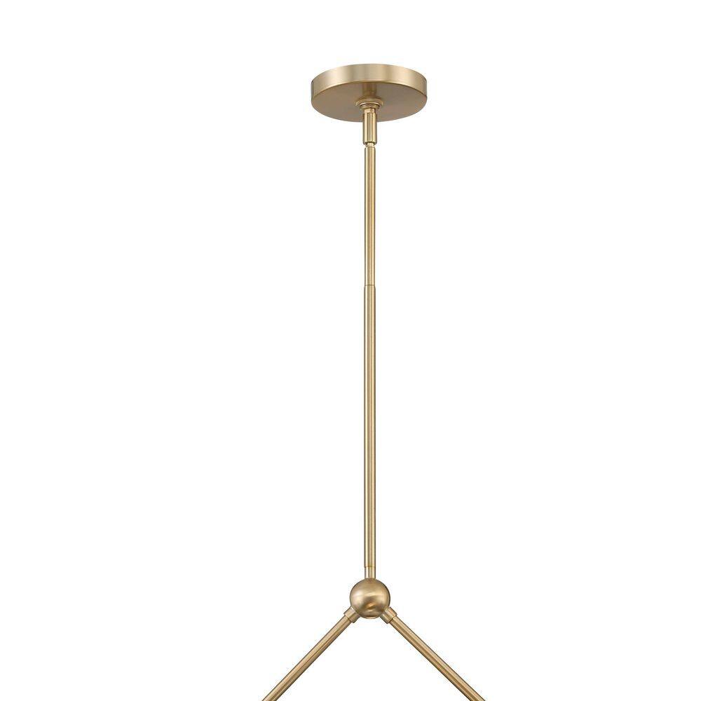 Xavier Gold and Black Steel 2-Light Chandelier