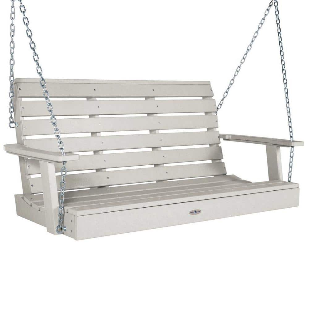 Highwood Riverside 4ft. 2-Person Cove Gray Recycled Plastic Porch Swing ...