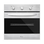 24 in. Single Electric Wall Oven with Convection Fan in Stainless Steel