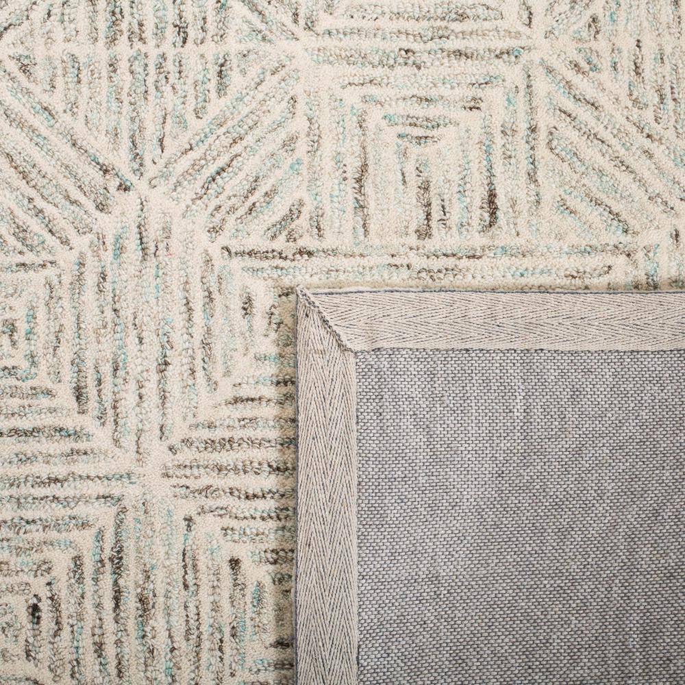 Handmade Light Blue Wool 4' x 6' Tufted Abstract Area Rug