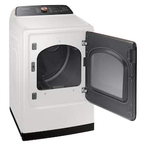 7.4 cu. ft. vented Smart Electric Dryer with Steam Sanitize+ in Ivory