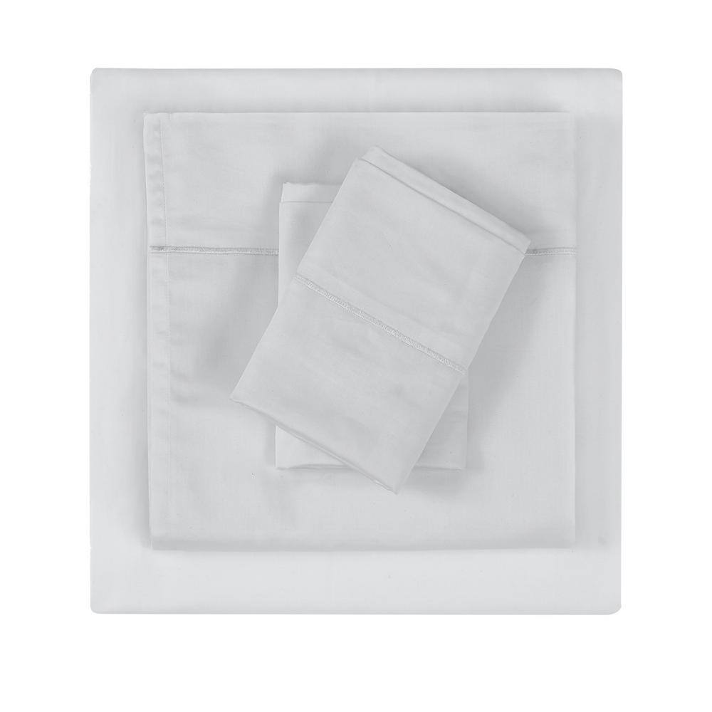 Twin Gray Cotton Sateen 2-Piece Sheet Set